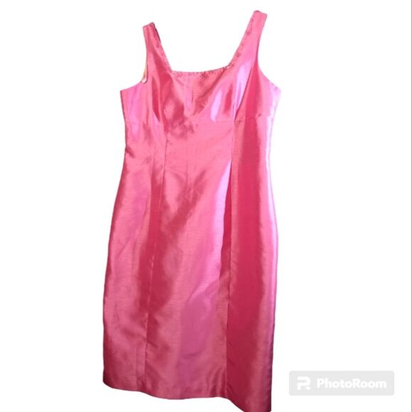 Maxie Klein Pink Sheath Dress Sz 16 - Picture 1 of 6